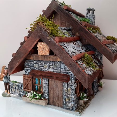 créations village de Noël Le chalet