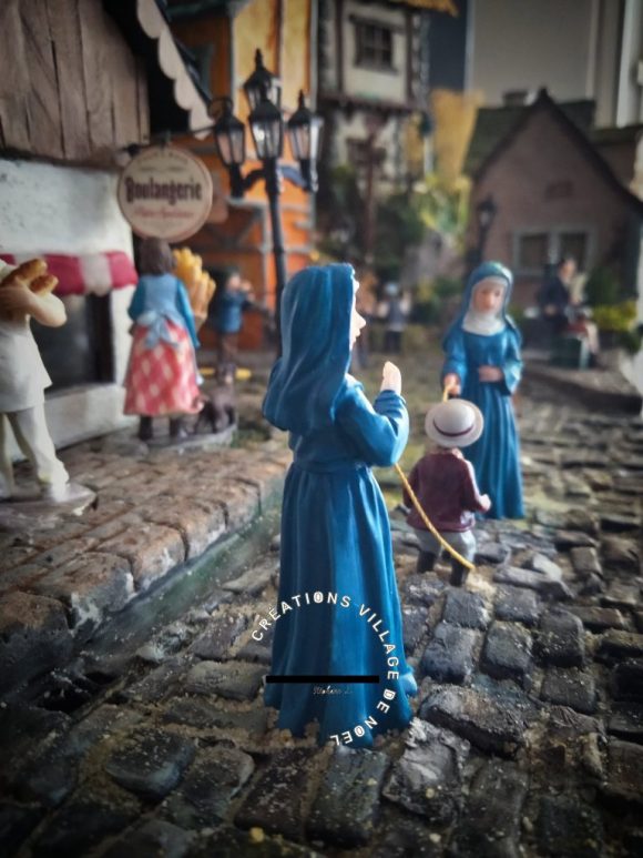créations village de Noël sœurs qui sautent à la corde 1