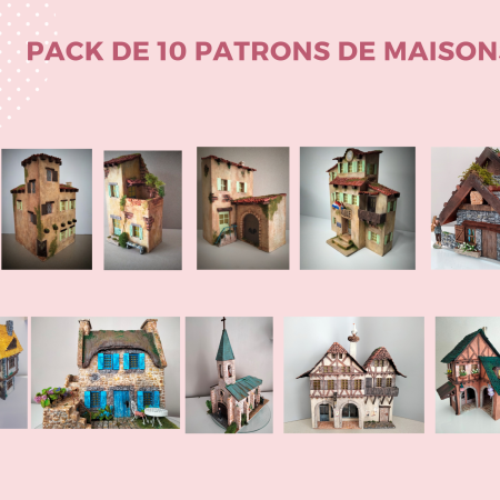 créations village de noël pack de 10 patrons