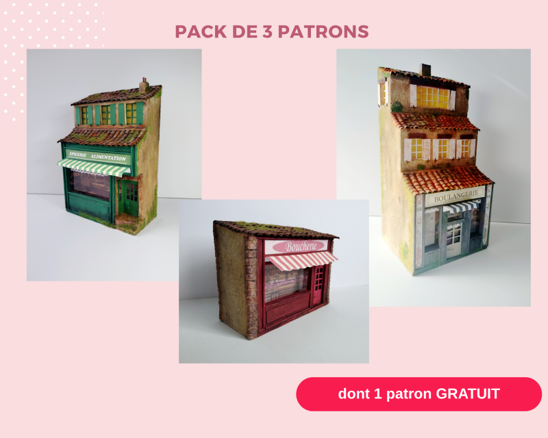 Pack de 2 patrons + 1 gratuit